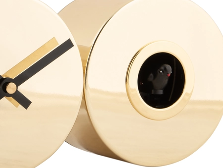 Wall clock Duo Cuckoo gold plated - afbeelding 2