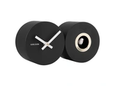 Wall clock Duo Cuckoo matt black - afbeelding 1