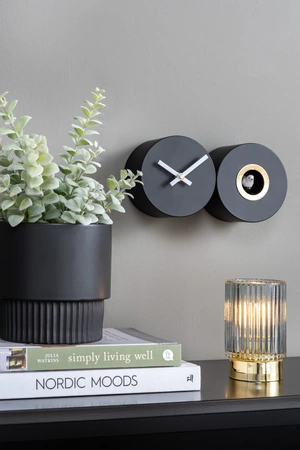 Wall clock Duo Cuckoo matt black - afbeelding 5