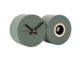 Wall clock Duo Cuckoo matt jungle green - afbeelding 1