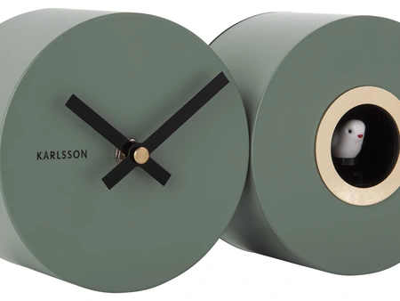 Wall clock Duo Cuckoo matt jungle green - afbeelding 4