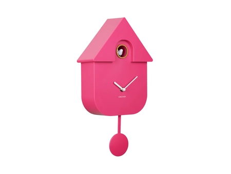 Wall clock Modern Cuckoo ABS bright pink - afbeelding 1