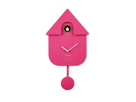 Wall clock Modern Cuckoo ABS bright pink - afbeelding 2