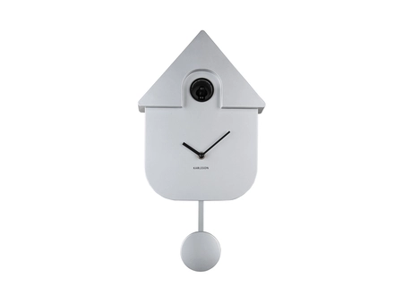 Wall clock Modern Cuckoo ABS metallic silver - afbeelding 2