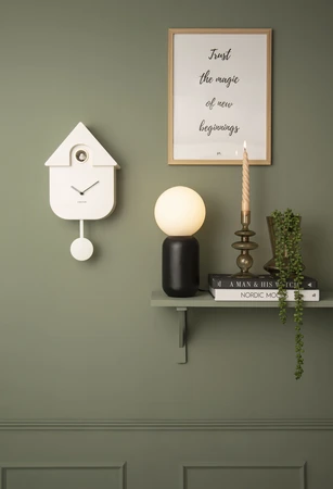 Wall clock Modern Cuckoo ABS white - afbeelding 4