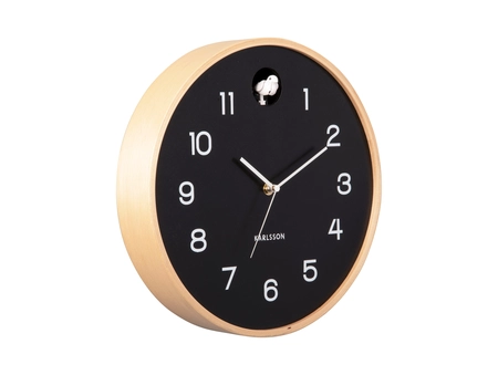 Wall clock Natural Cuckoo birch wood black - afbeelding 2