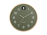 Wall clock Natural Cuckoo birch wood jungle green - afbeelding 1