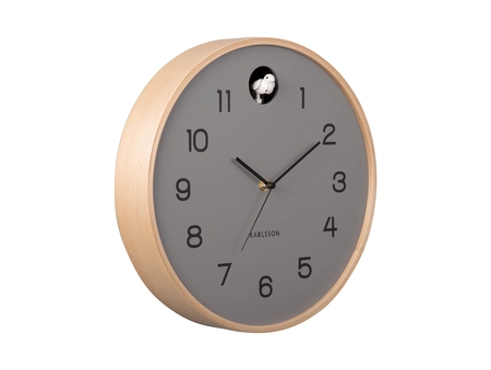 Wall clock Natural Cuckoo birch wood mouse grey - afbeelding 2