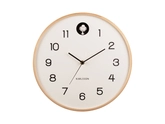 Wall clock Natural Cuckoo birch wood white - afbeelding 1