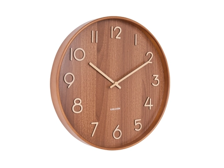 Wall clock Pure medium dark basswood - afbeelding 1