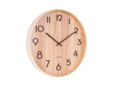 Wall clock Pure medium light basswood - afbeelding 1