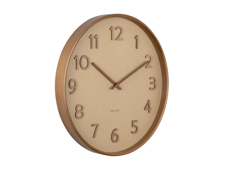 Wall clock Pure wood grain sand brown - afbeelding 1