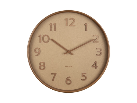 Wall clock Pure wood grain sand brown - afbeelding 2
