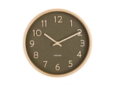 Wall clock Pure wood grain small moss green - afbeelding 2
