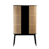 Wandkast 90x38x157cm met zwart - afbeelding 2