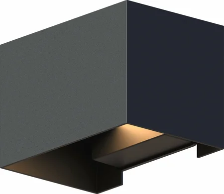 Wandlamp Rechthoek Zwart ip54 - afbeelding 1