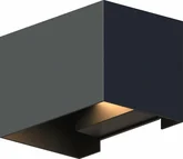 Wandlamp Rechthoek Zwart ip54 - afbeelding 1