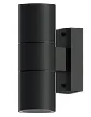 Wandlamp Up&Down Rond Zwart ip54 - afbeelding 1