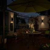 Wandlamp Up&Down Rond Zwart ip54 - afbeelding 2