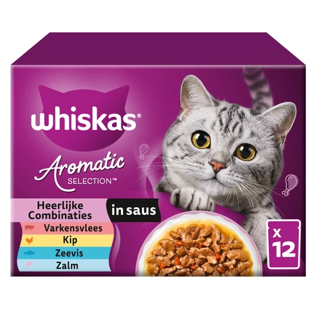 Whiskas 1+ Aroma Fusion maaltijdzakjes multipack 12x85g