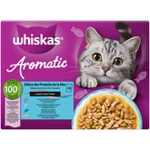 Whiskas 1+ Aroma Seafood maaltijdzakjes multipack 12x85g
