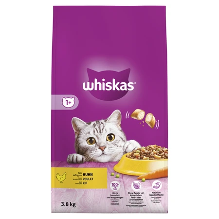Whiskas droog adult kip 3,8kg - afbeelding 1
