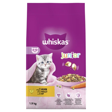 Whiskas droog junior kip 1,9kg - afbeelding 1