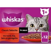 Whiskas Kattenvoer 1+ classic selectie in saus - 85 gram 12 stuks - afbeelding 2