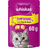 Whiskas temptations kip&kaas 60gr
