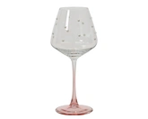 Wijnglas glas d9.80h22cm roze