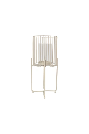 Windlicht metaal D 20 x H 43,5 cm woolwhite