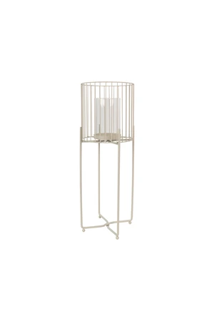 Windlicht metaal D 22 x H 57 cm woolwhite