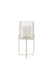 Windlicht metaal - D20xH43,5cm Gebroken wit