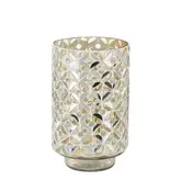 Windlicht mozaiek goud - h17xd10cm