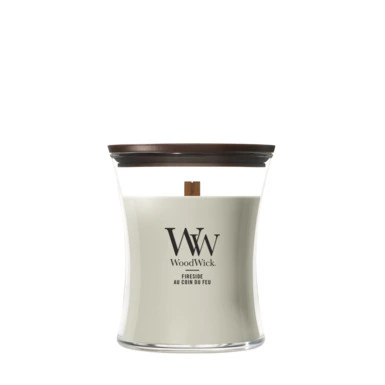 Woodwick Fireside Medium Kaars
