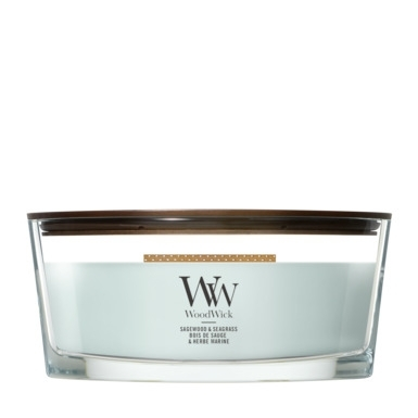 WoodWick Sagewood & Seagrass Ellipse Candle