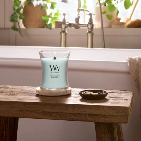 WoodWick Sagewood & Seagrass Medium Candle - afbeelding 2
