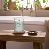 WoodWick Sagewood & Seagrass Medium Candle - afbeelding 2
