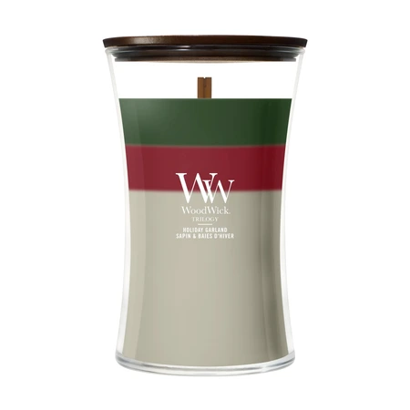WoodWick Trilogy Holiday Garland Large Candle - afbeelding 1