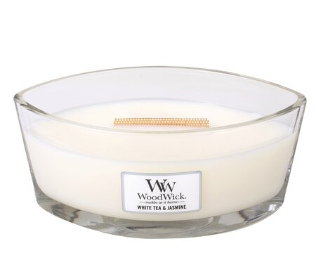 WoodWick White Tea & Jasmine Ellipse Candle - afbeelding 2