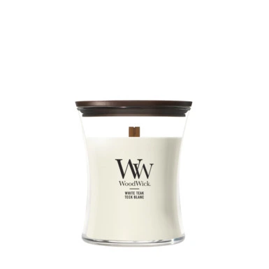 WoodWick White Teak Medium Kaars