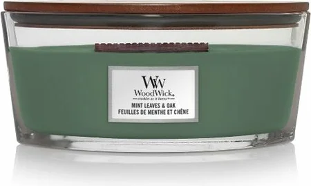 WoodWick Mint Leaves & Oak Ellipse Candle