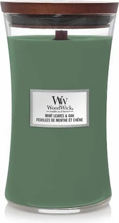 WoodWick Mint Leaves & Oak Large Candle