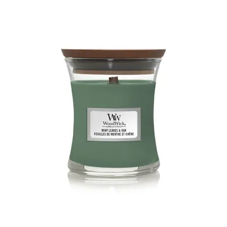 WoodWick Mint Leaves & Oak Mini Candle