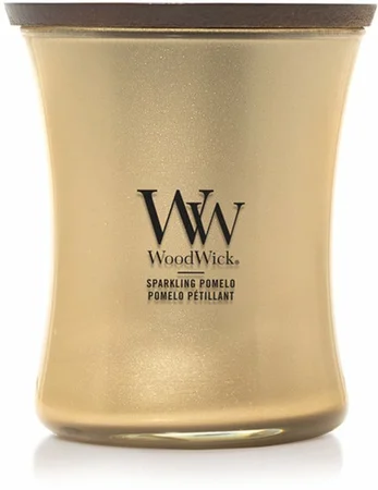 WoodWick Precious Metals Sparkling Pomelo Medium Candle - Champagne