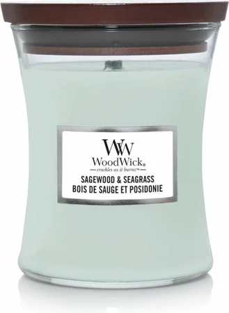 WoodWick Sagewood & Seagrass Medium Candle