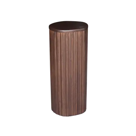 Zuil Bergen L 25 x B 23 x H 65 cm small walnut